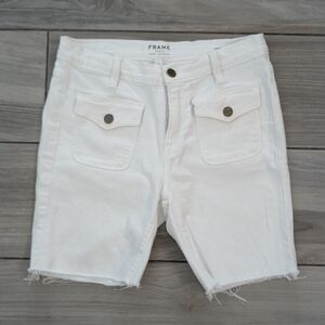 Frame Le High Flare Cutoff Shorts